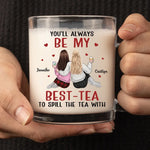 Custom Name Bestie Tea Gifts for Women - Personalized Glass Mug