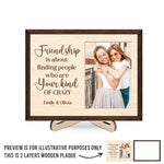 Custom Photo Friendship Gifts for Best Friends - Personalized Wooden Plaque