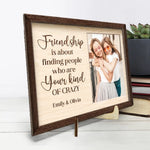 Custom Photo Friendship Gifts for Best Friends - Personalized Wooden Plaque