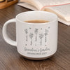 Love Grows Here - Family Personalized Custom Pottery Mug - Gift For Mom, Grandma