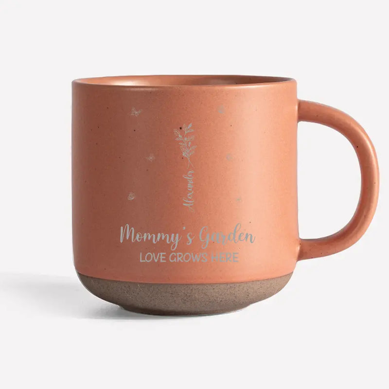 Custom Name Grandma's Garden Gifts for Grandma - Personalized Pottery Mug