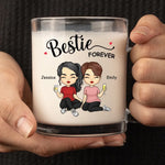 Custom Name Bestie Gifts for Friends - Personalized Glass Mug