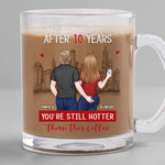 Custom Name Anniversary Couple Gifts - Personalized Glass Mug