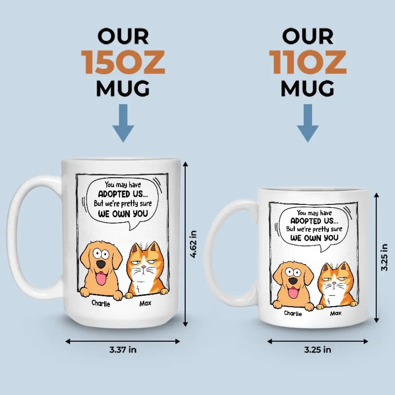 Custom Pet Name Adoption Gifts for Dog and Cat Lovers - Personalized Mugs