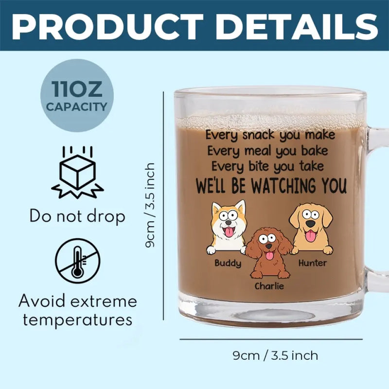 Custom Name Dog Lover Gifts - Personalized Glass Mug