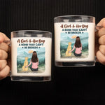 Custom Name Girl and Dog Gifts - Personalized Glass Mug