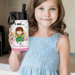Custom Name Girl Affirmation Gifts for Kids - Personalized Kid Water Bottle