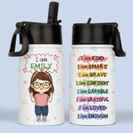 Custom Name Inspirational Boy Gifts for Kids - Personalized Kid Water Bottle