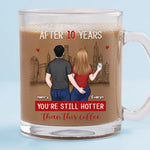 Custom Name Anniversary Couple Gifts - Personalized Glass Mug
