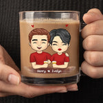 Custom Name 10 Years Couple Coffee Gifts - Personalized Glass Mug