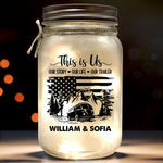 Custom Name RV Couple Gifts - Personalized Mason Jar Light