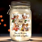 Custom Photo Mom Family Gifts - Personalized Mason Jar Light