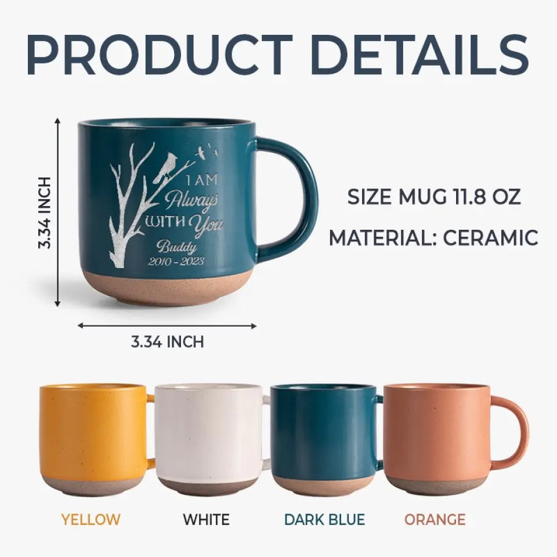 Custom Memorial Name and Date Gifts - Personalized Pottery Mug