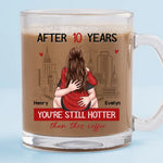 Custom Name Anniversary Couple Gifts - Personalized Glass Mug