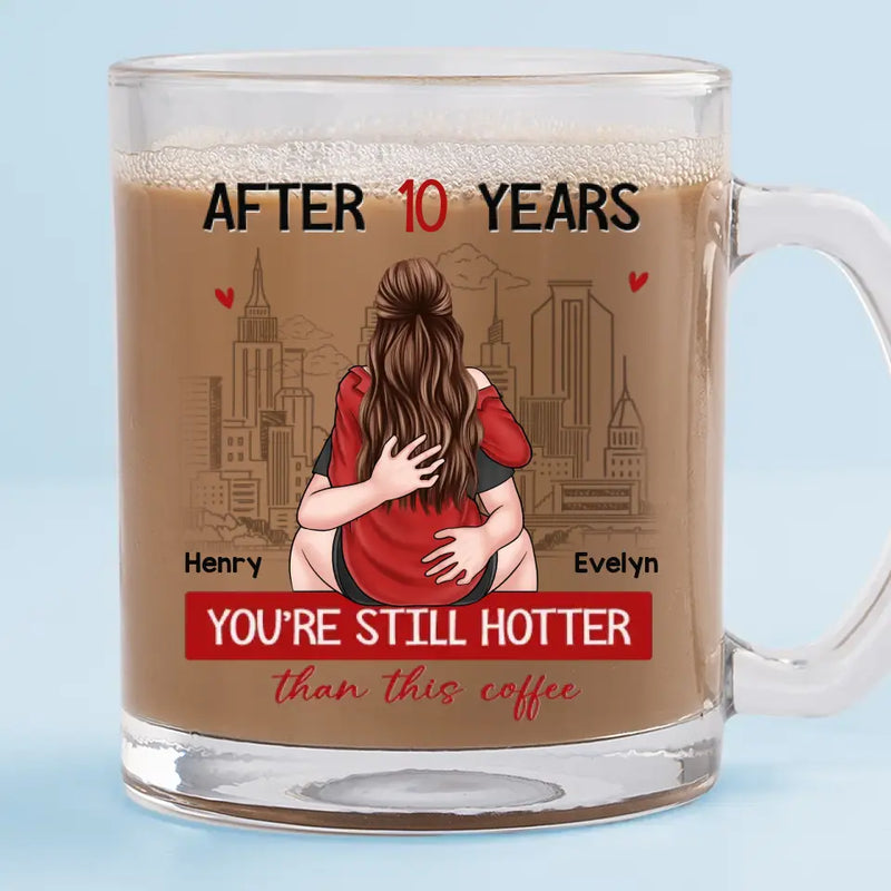 Custom Name Anniversary Couple Gifts - Personalized Glass Mug