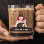 Custom Name Funny Coffee Gifts for Couples - Personalized Glass Mug