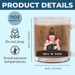 Custom Name Funny Coffee Gifts for Couples - Personalized Glass Mug