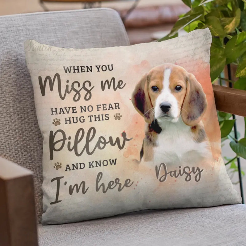 Custom Name Pet Remembrance Gifts for Dog Lovers - Personalized Pillow