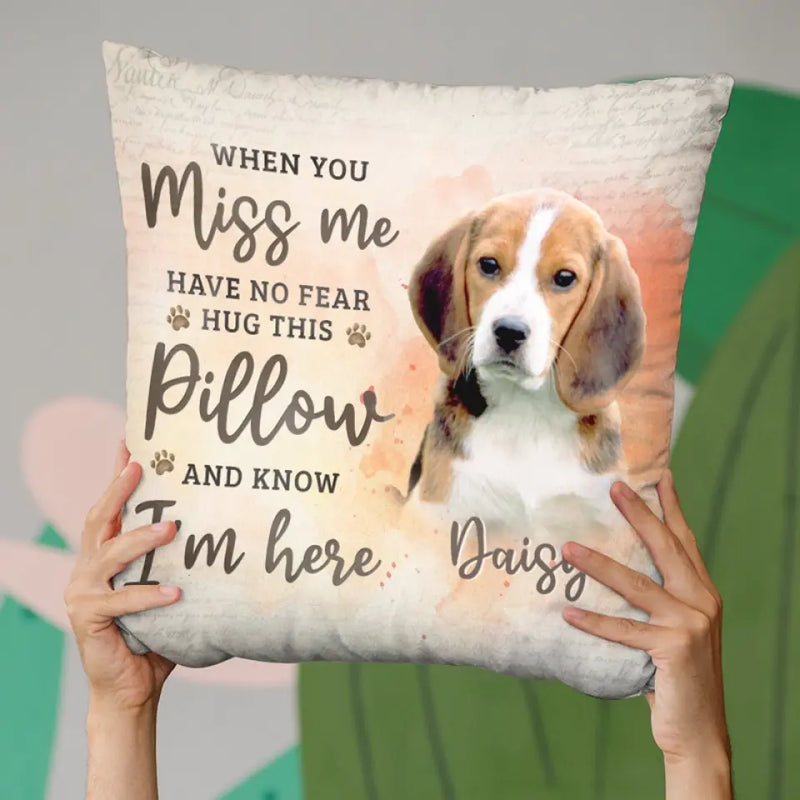 Custom Name Pet Remembrance Gifts for Dog Lovers - Personalized Pillow