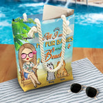 Custom Name Fur Baby Beach Gifts - Personalized Beach Bag