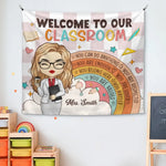 Custom Name Teacher Classroom Decor - Personalized Tapestry