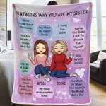 Custom Name Sister Gifts for Women - Personalized Blanket