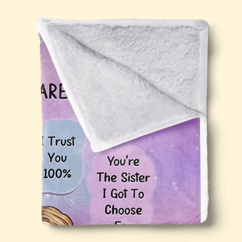 Custom Name Sister Gifts for Women - Personalized Blanket