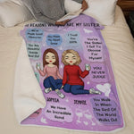 Custom Name Sister Gifts for Women - Personalized Blanket