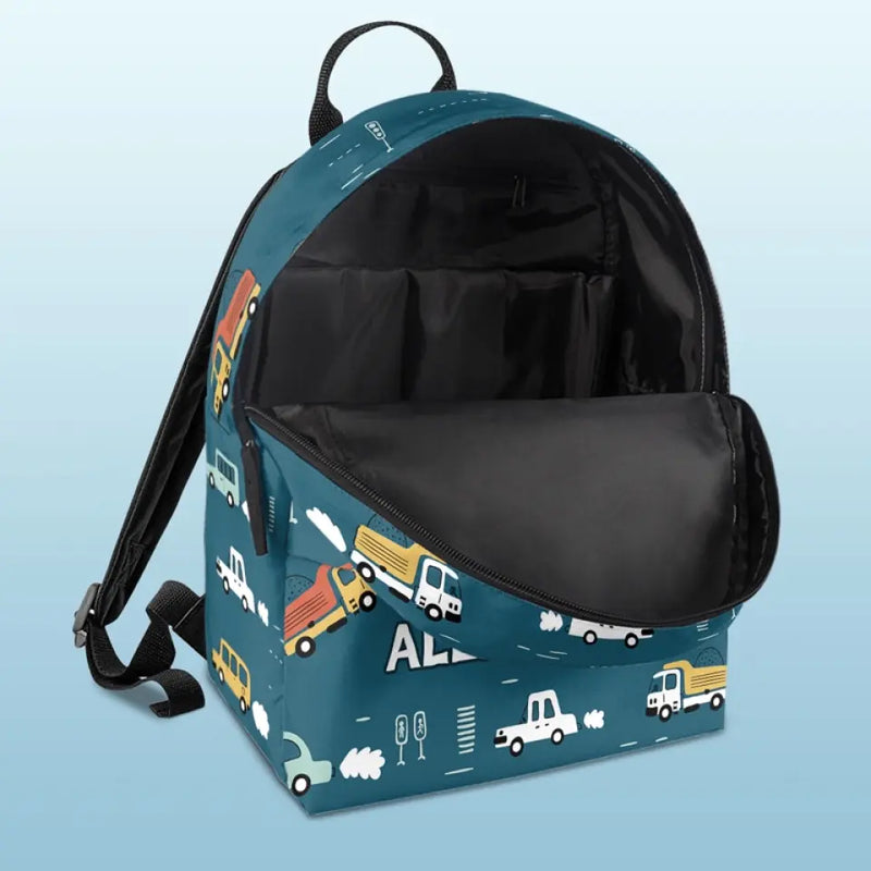 Custom Name Vehicle Gifts for Boys - Personalized Kid Backpack
