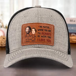 Custom Name Couple Love Gifts - Personalized Leather Patch Hat