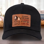 Custom Name Couple Love Gifts - Personalized Leather Patch Hat