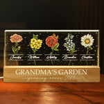 Custom Name Grandma's Garden Family Gifts - Personalized Acrylic Letters Night Light