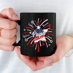 Custom Name Patriotic Papa Gifts - Personalized Mugs