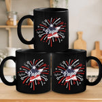 Custom Name Patriotic Papa Gifts - Personalized Mugs