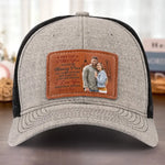 Custom Photo Romantic Couple Gifts - Personalized Leather Patch Hat