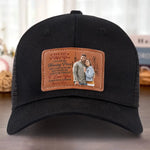 Custom Photo Romantic Couple Gifts - Personalized Leather Patch Hat