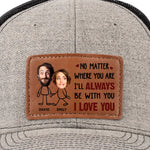 Custom Name Couple Love Gifts - Personalized Leather Patch Hat