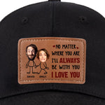 Custom Name Couple Love Gifts - Personalized Leather Patch Hat
