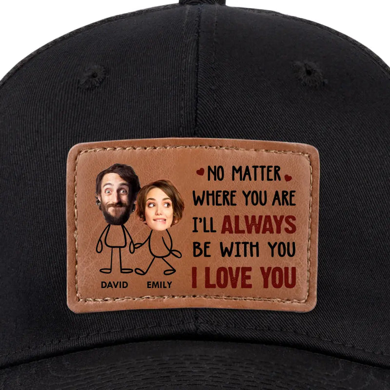 Custom Name Couple Love Gifts - Personalized Leather Patch Hat