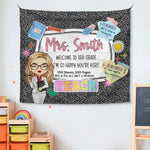 Custom Name 3rd Grade Teacher Classroom Decor - Personalized Tapestry