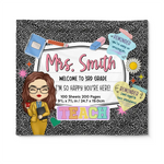 Custom Name 3rd Grade Teacher Classroom Decor - Personalized Tapestry