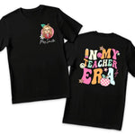 Custom Name Teacher Era Gifts for Teachers - Personalized Apparel Back And Front Printed