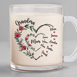 Custom Name Family Tree Gifts for Grandma - Personalized Glass Mug