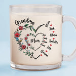 Custom Name Family Tree Gifts for Grandma - Personalized Glass Mug