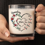 Custom Name Family Tree Gifts for Grandma - Personalized Glass Mug
