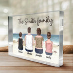Custom Name Family Beach Decor - Personalized Shaped Acrylic Plaque