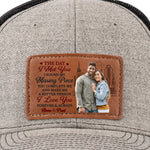 Custom Photo Romantic Couple Gifts - Personalized Leather Patch Hat