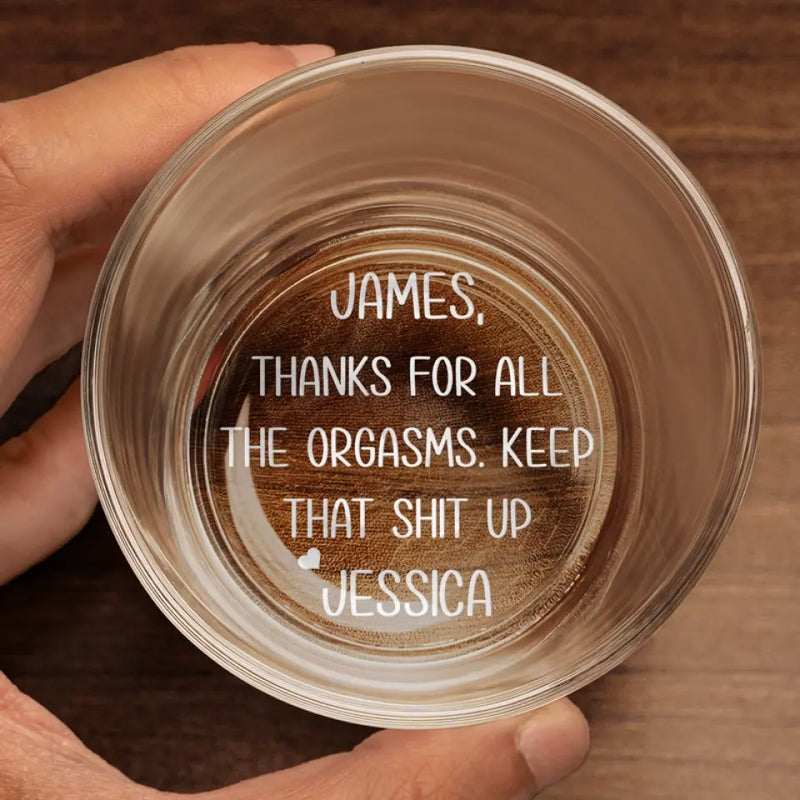 Custom Name Funny Couple Gifts - Personalized Engraving Whiskey Glass