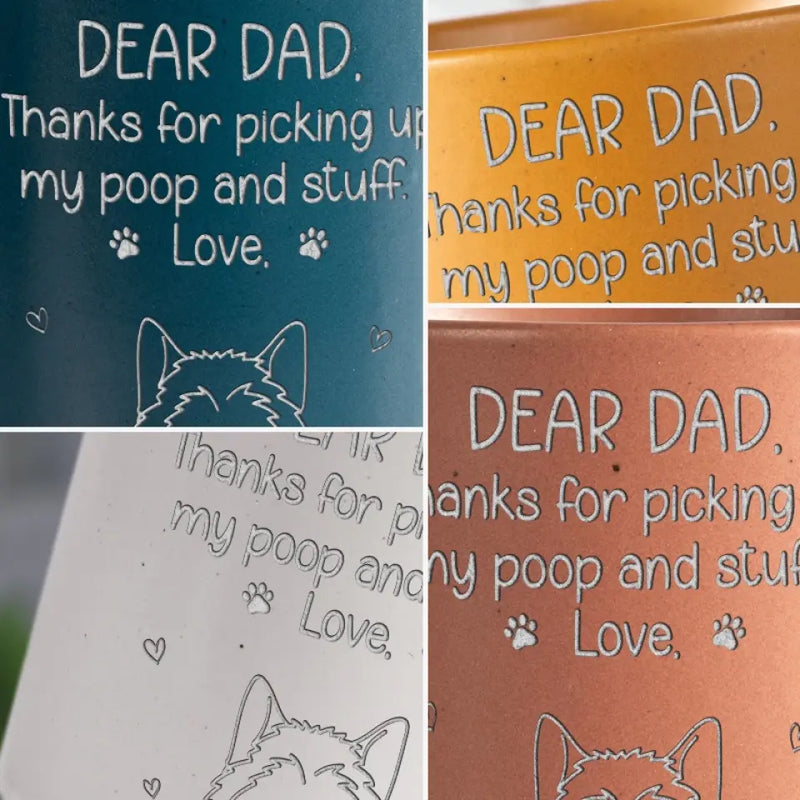 Custom Pet Name Funny Gifts for Dad - Personalized Pottery Mug