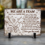 Custom Name We Are a Team Couple Gifts - Personalized Stone With Stand